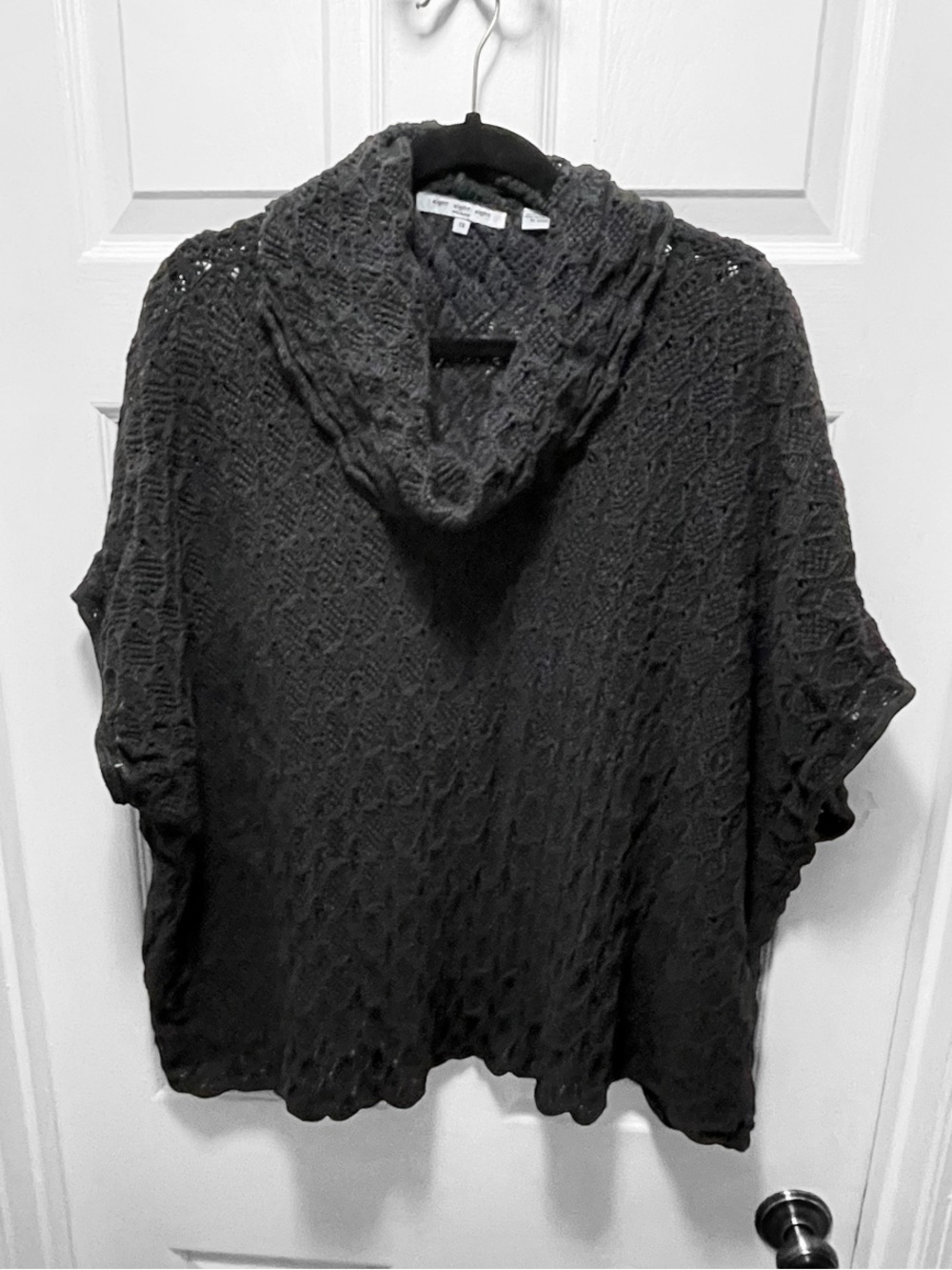 eight eight eight Black Open-Knit Cowl Neck Sweater